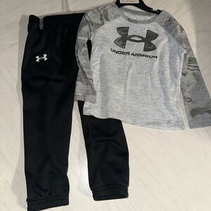UNDER ARMOUR TWO PIECE SET SHIRT AND PANTS LONG SLEEVE 24 MONTHS BOYS